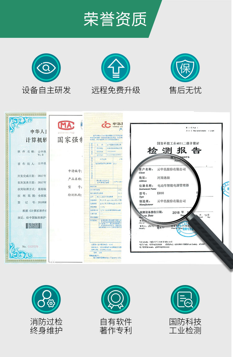 壁挂投币式电动车充电站荣誉资质